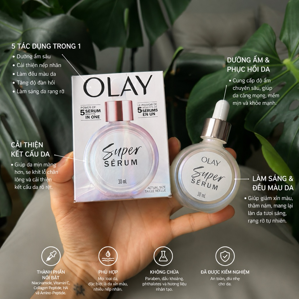 Serum Dưỡng Sáng Super Olay 5in1 50ml