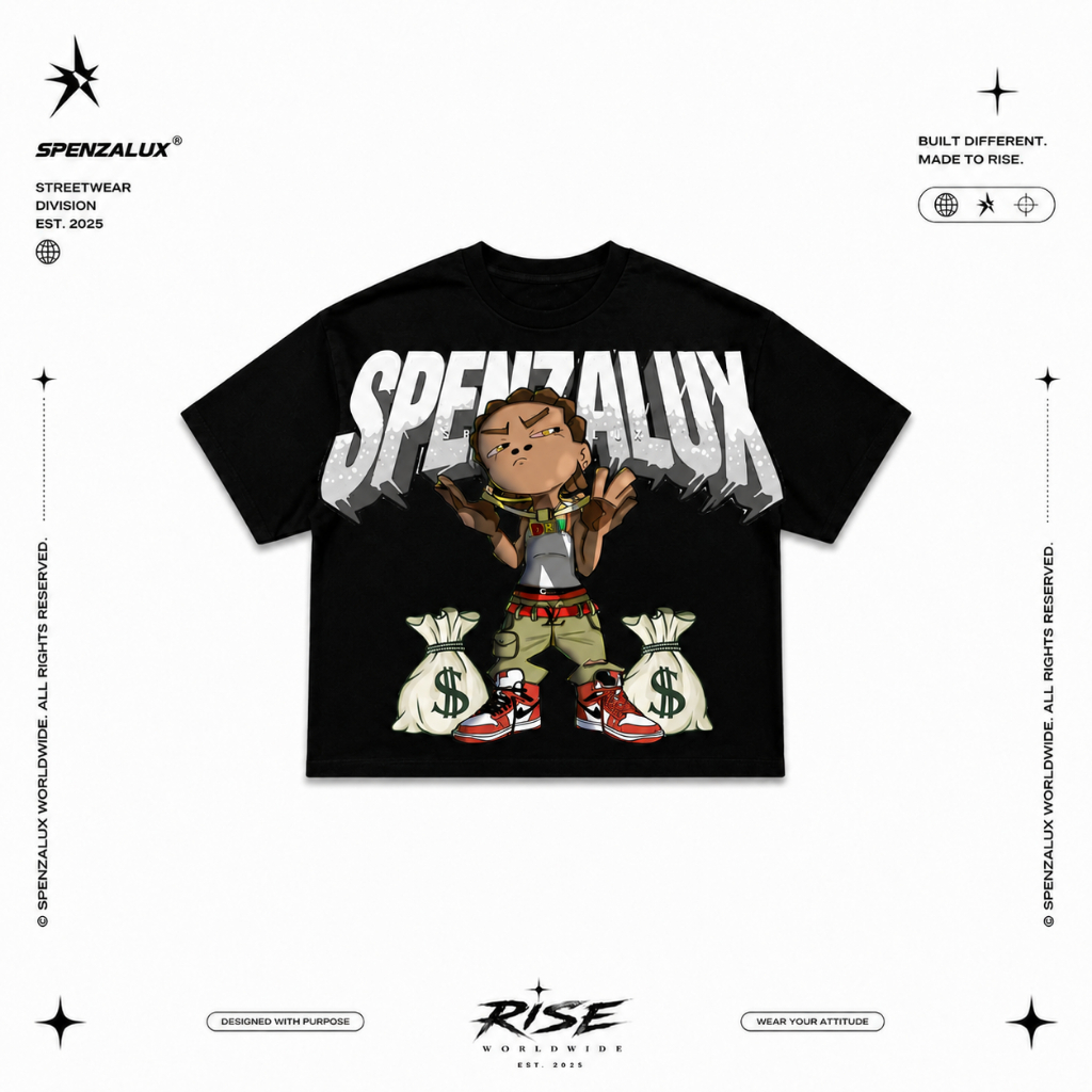 Áo Thun Oversize Graphic SPENZALLN Streetwear | Áo Phông Nam Nữ Unisex Form Rộng Cotton Basic Dark S