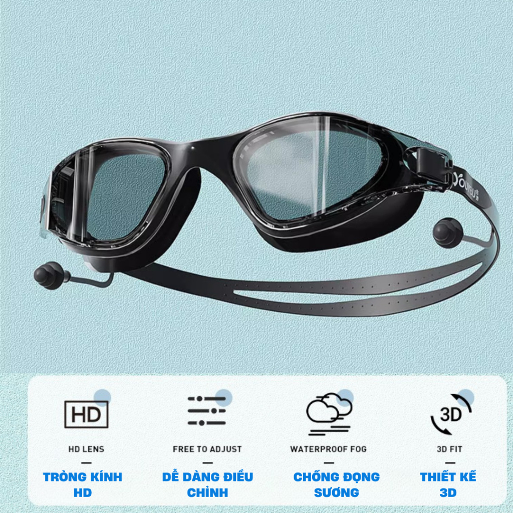 Set Kính bơi cùng nón mũ bơi nam nữ người lớn chính hãng YOUYOU cản tia UV chống mờ sương Yuripromax | BigBuy360 - bigbuy360.vn