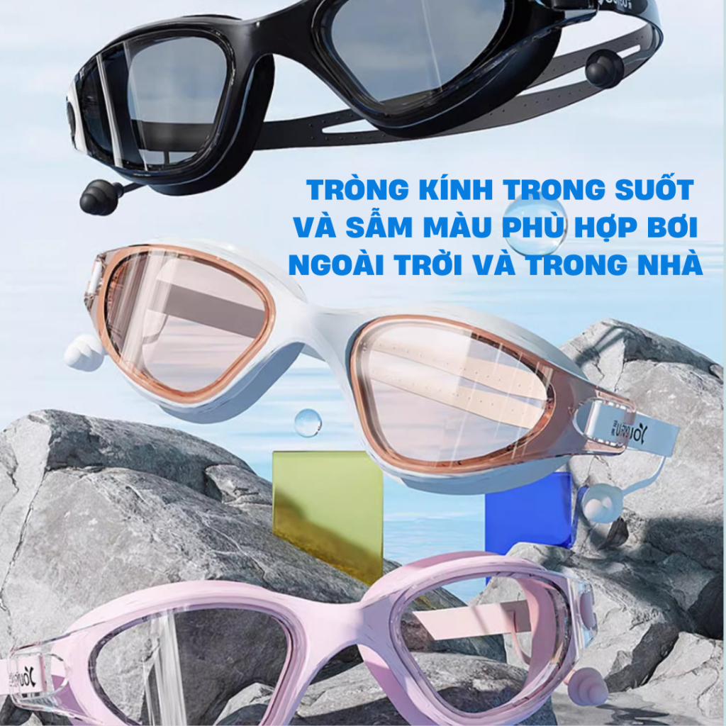 Set Kính bơi cùng nón mũ bơi nam nữ người lớn chính hãng YOUYOU cản tia UV chống mờ sương Yuripromax | BigBuy360 - bigbuy360.vn