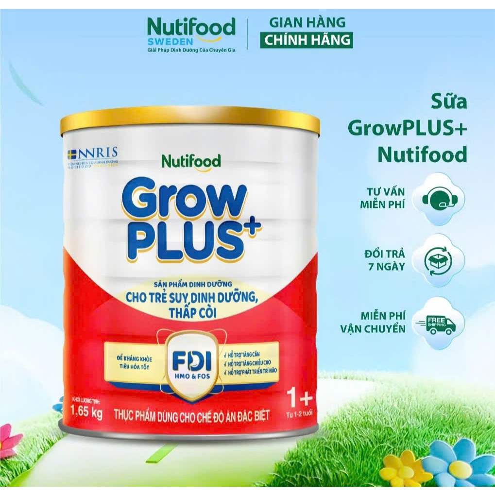 (Hỏa Tốc) Sữa Grow Plus+ Đỏ FDI 1,5kg của Nutifood 1+ (1 tuổi trở lên)