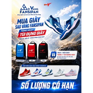 Fansipan - Tặng kèm Túi đựng giày - Giày Sao Vàng - Mẫu Cổ Trung - Giày Bóng chuyền - Giày Thể thao