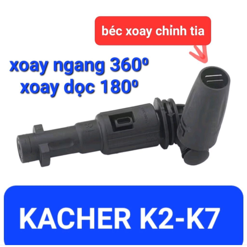 đầu phun xoay karcher 360 độ , béc xoay karcher 360 độ, béc phun gầm xe , béc xịt hốc lốp karcher k2