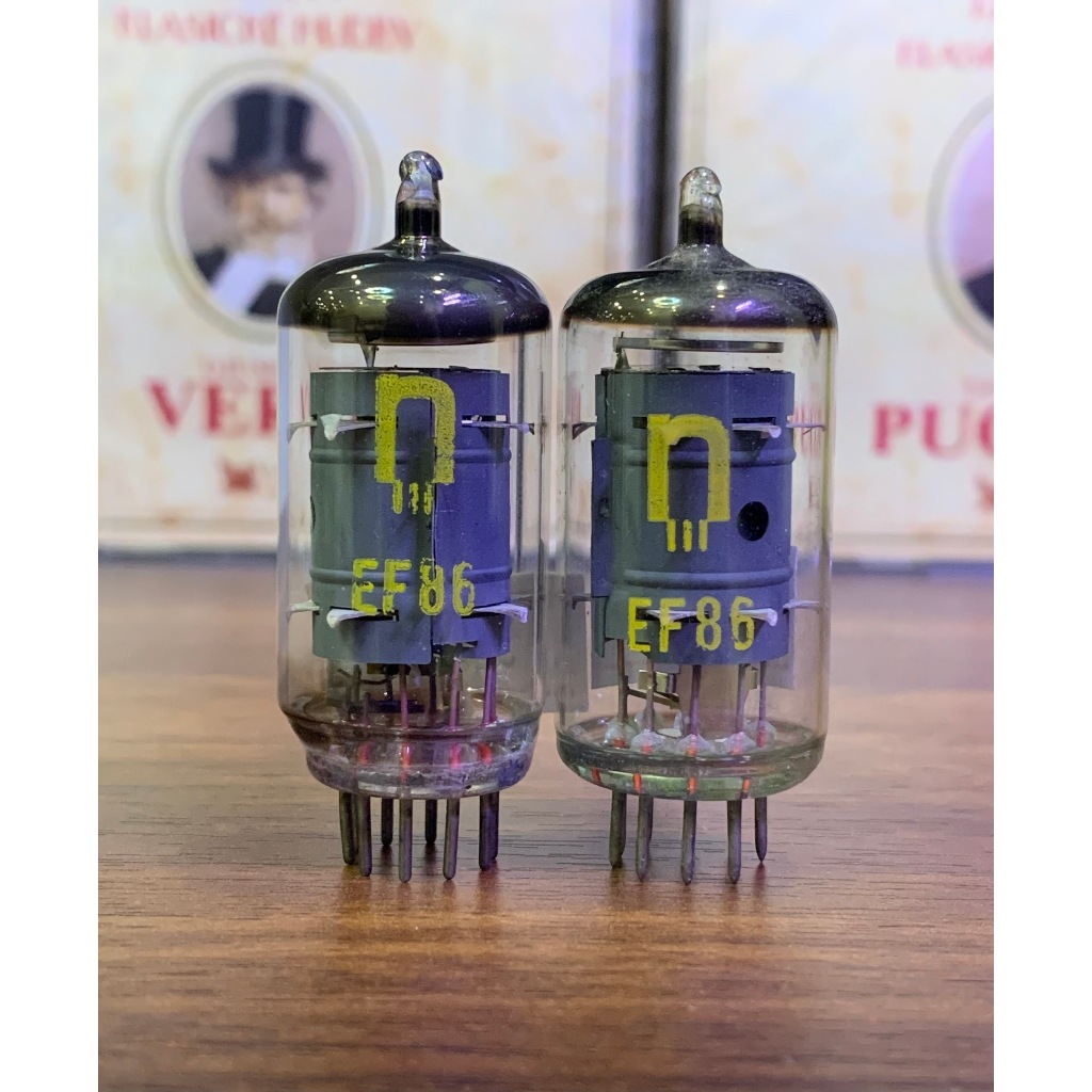 Cặp bóng đèn điện tử, amply EF 86 - RFT - Made in Germany - Test mạnh trên TV7