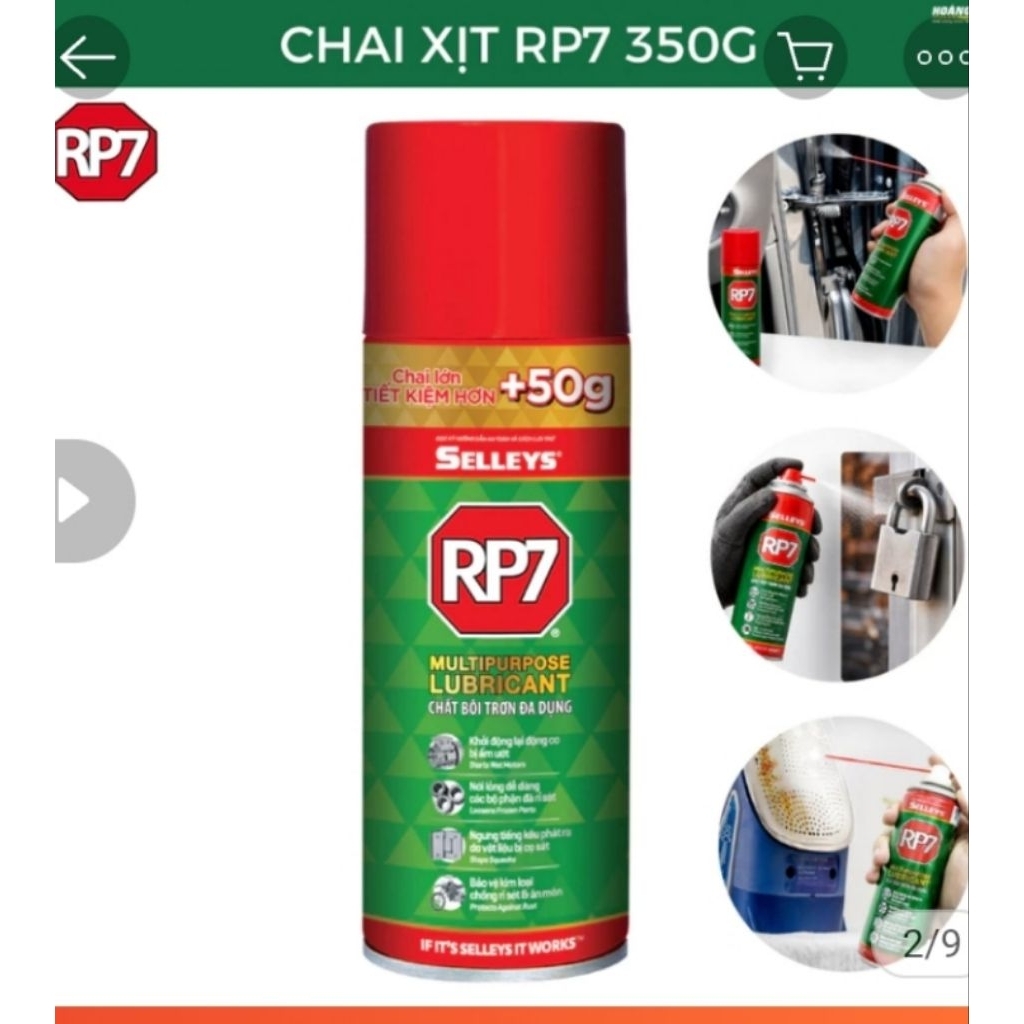 Dầu xịt chống rỉ RP7 350g