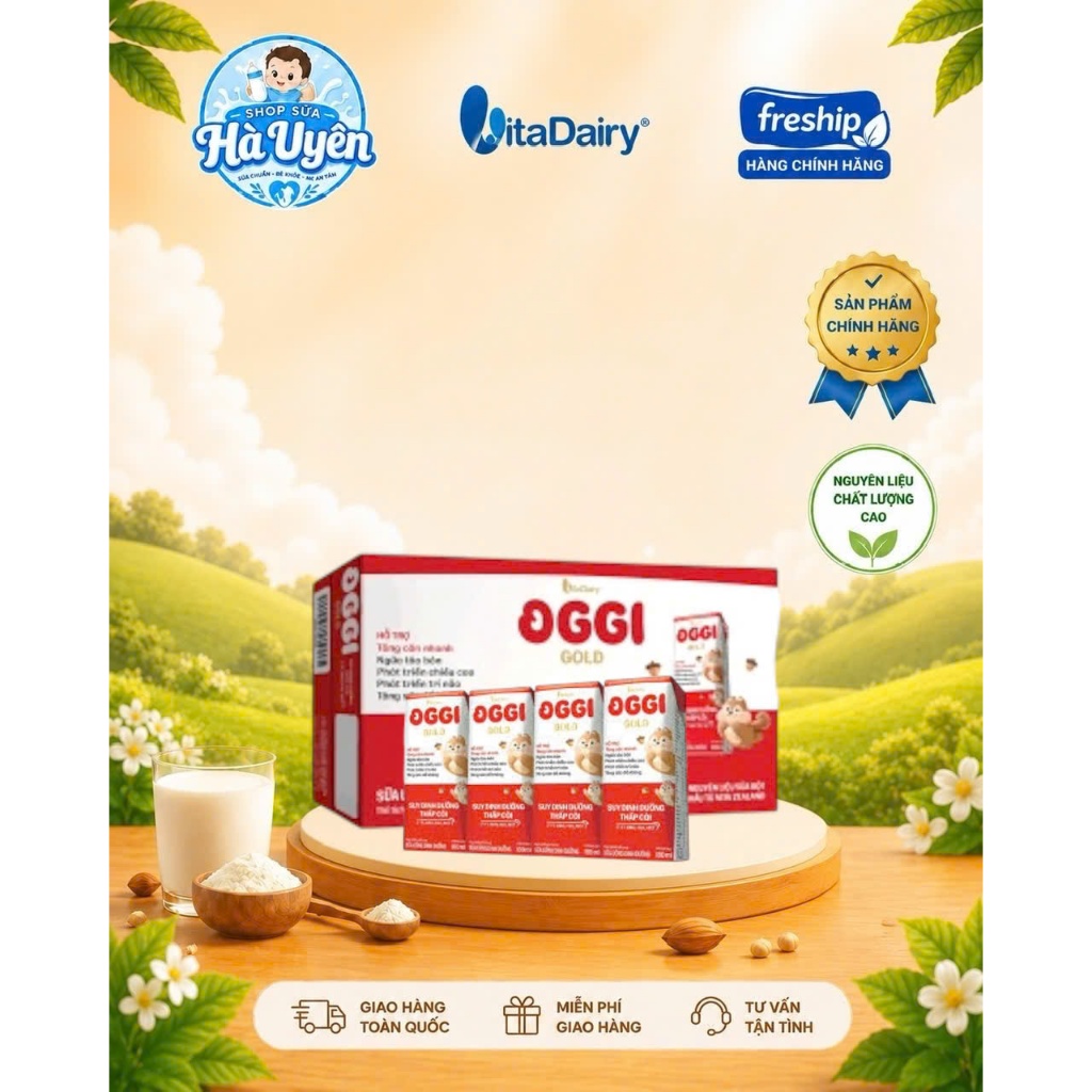 Sữa Pha Sẵn Oggi Gold loại 180ml,110ml