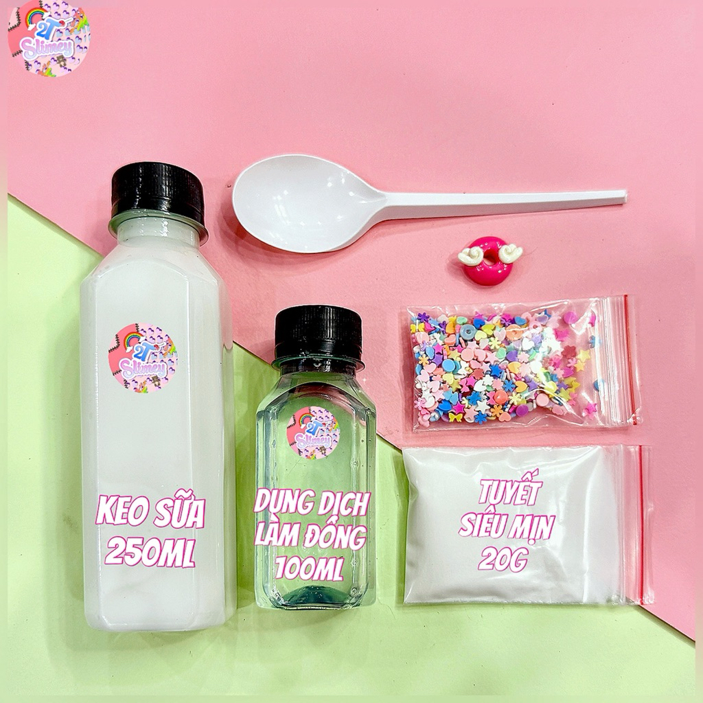 BỘ KIT SLIME MÂY ĐẦY ĐỦ NGUYÊN LIỆU LÀM SLIME