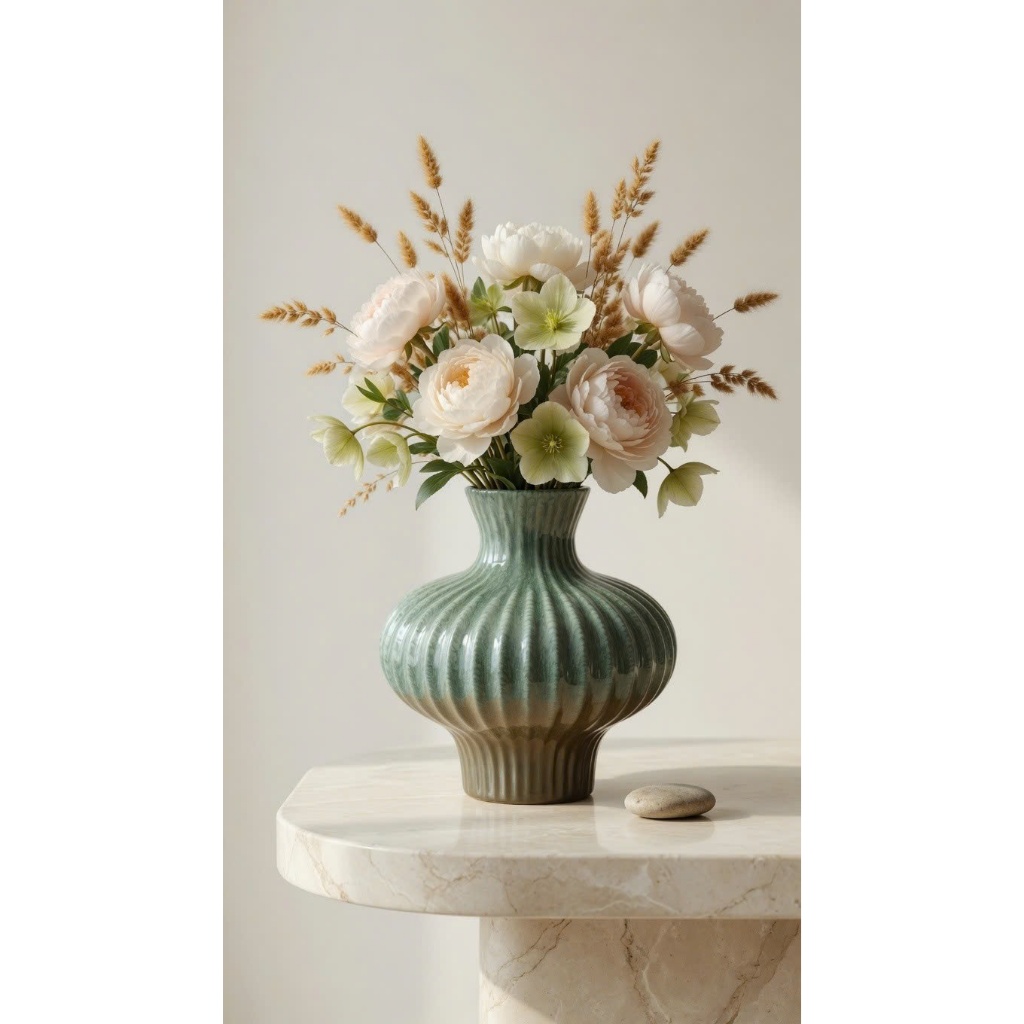 Lọ Hoa Men Hỏa Biến Gốm Bát Tràng Dáng Đèn Lồng, Nhiều Màu Sắc Dùng Decore Phòng Khách, Trang Trí Nh