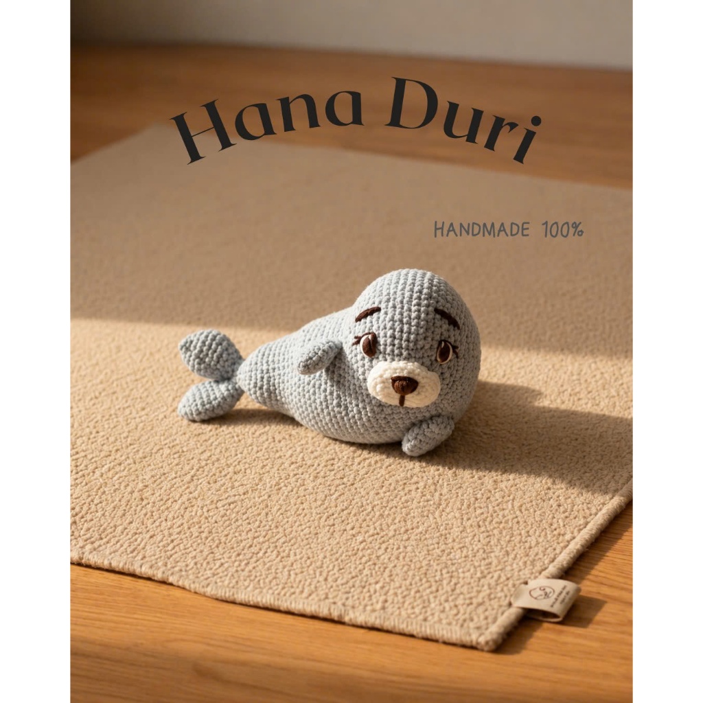 Hải Cẩu Gấu Bông Len - Hana Duri - Hàng Handmade