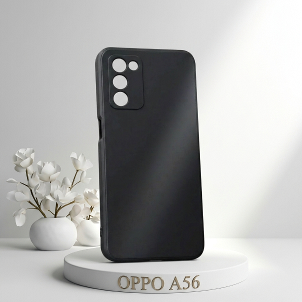 Ốp lưng Oppo A56 5G trơn màu đen | Ốp điện thoại Oppo dẻo bảo vệ camera toàn diện
