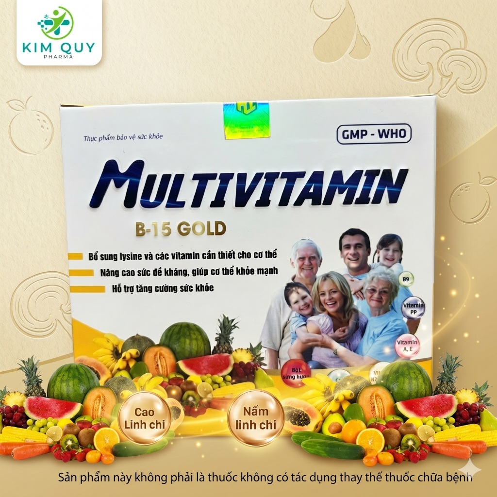 Viên Uống MULTIVITAMIN B-15 GOLD TH Pharma - Bổ Sung Vitamin, Tăng Đề Kháng, Giảm Mệt Mỏi