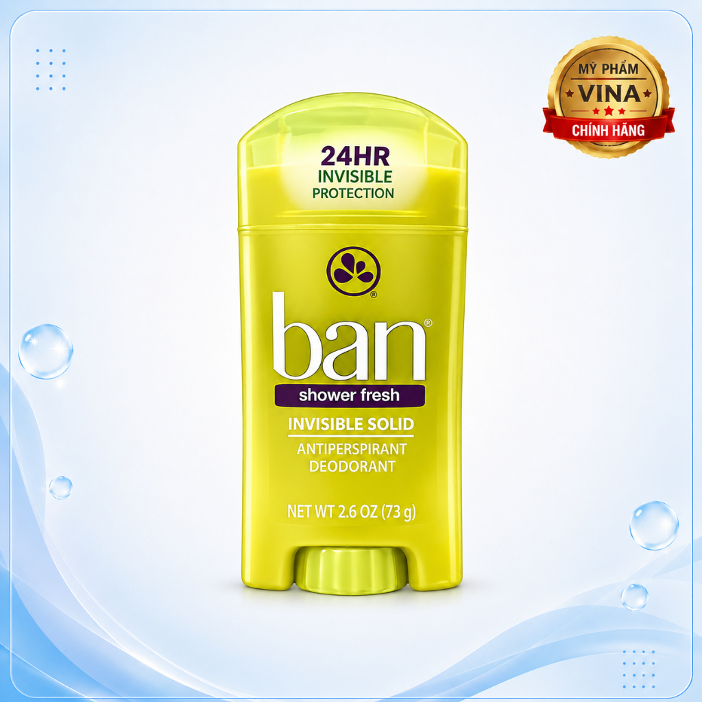 LĂN KHỬ MÙI BAN SHOWER FRESH INVISIBLE SOLID 73gr