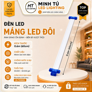 Máng đèn led đôi 6 tấc và 1m2