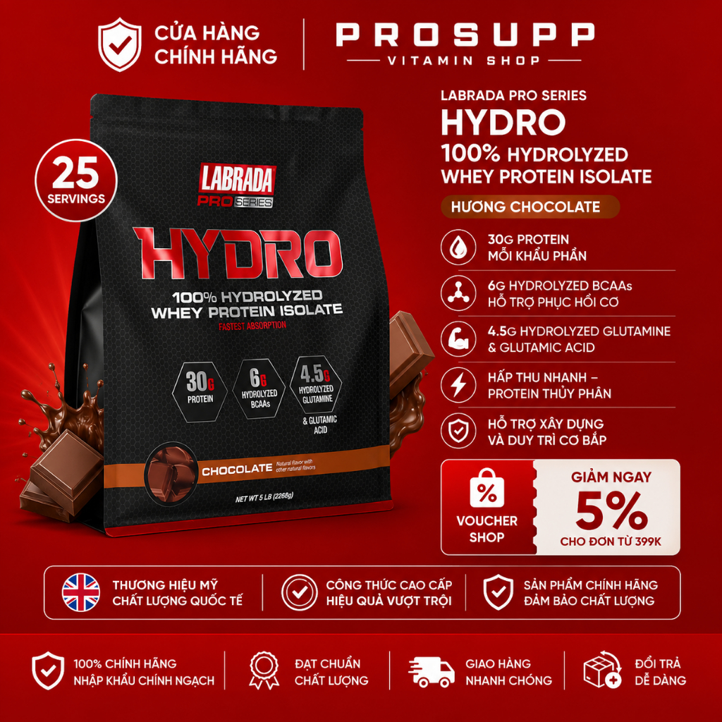 LABRADA HYDRO 100% HYDROLYZED WHEY PROTEIN ISOLATE