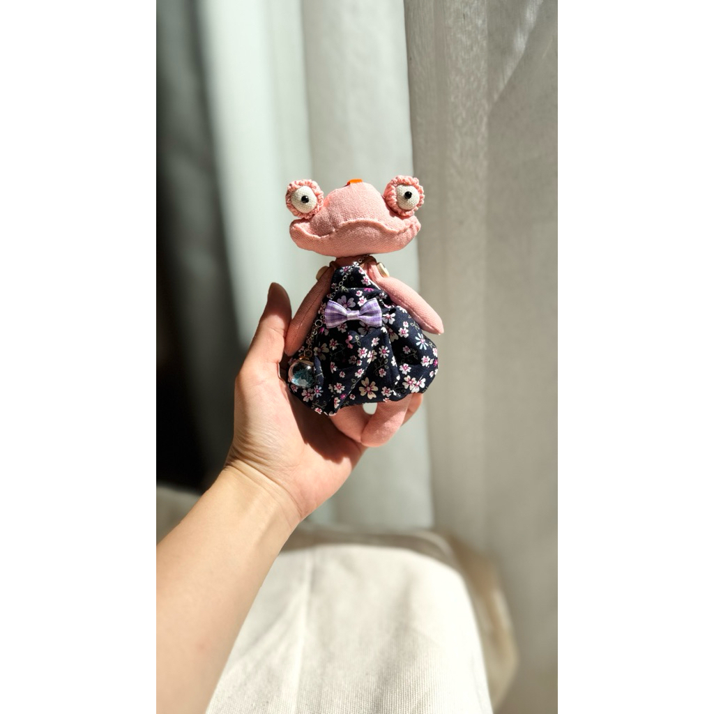 Móc khoá ếch handmade đáng yêu- E05