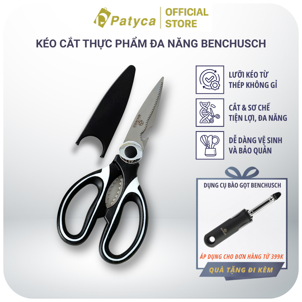 KÉO CẮT THỰC PHẨM NHÀ BẾP ĐA NĂNG BENCHUSCH