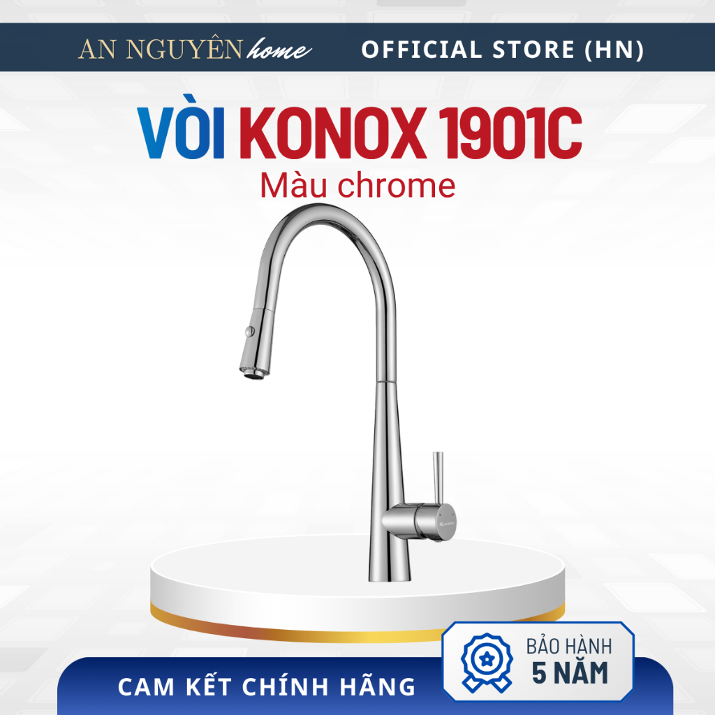 Vòi rửa bát dây rút Konox KN1901C
