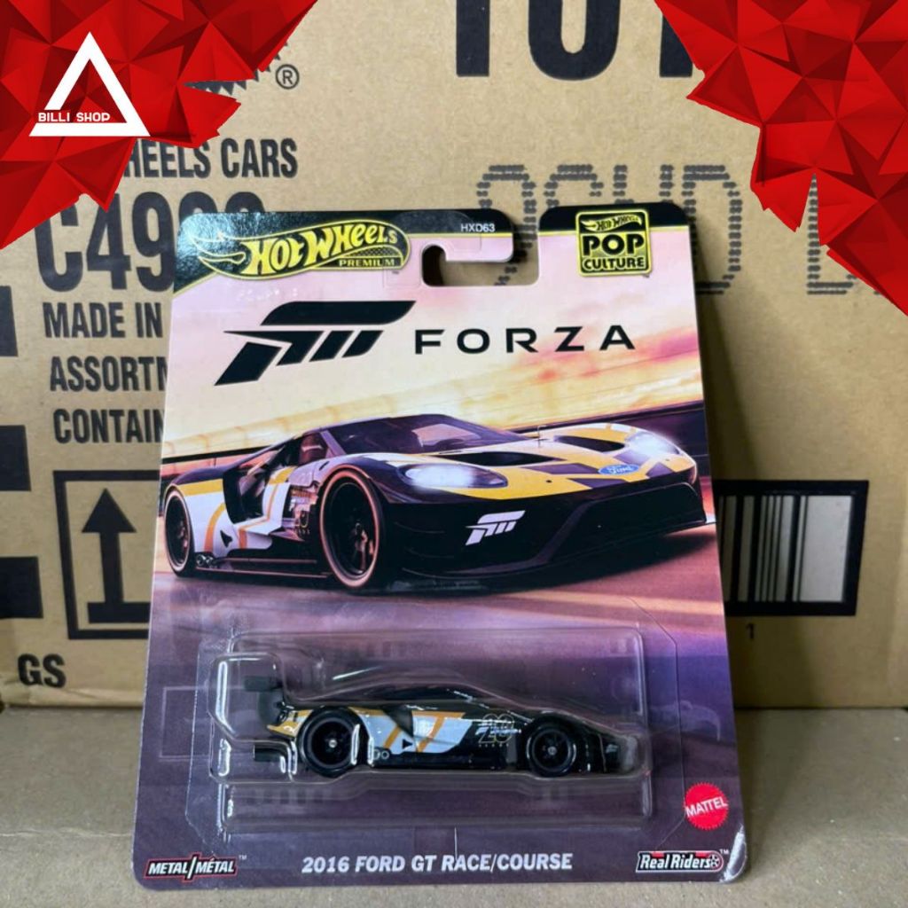 Xe mô hình Hot Wheels Premium 2016 Ford GT Race/ Course - Forza