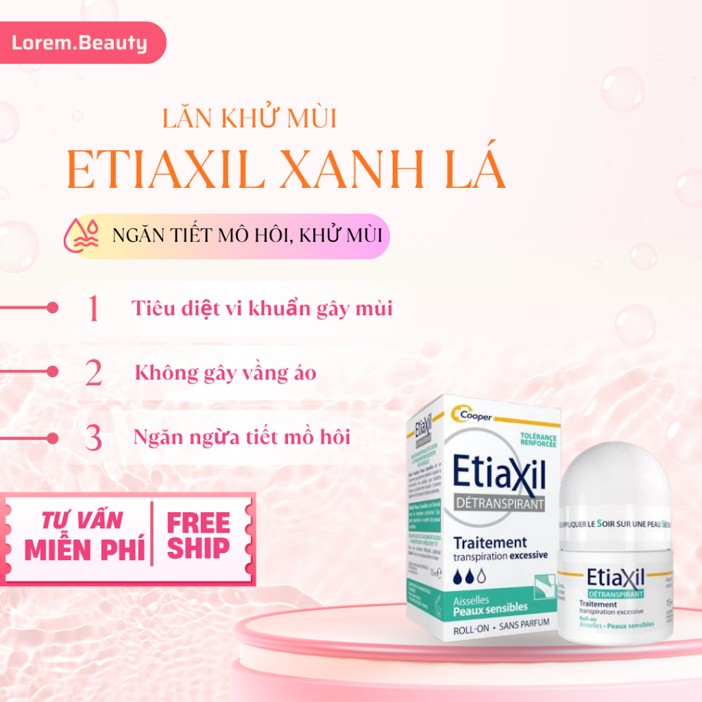 Etiaxil Lăn Khử Mùi Etiaxil 15ml Cho Da Nhạy Cảm ( Xanh )
