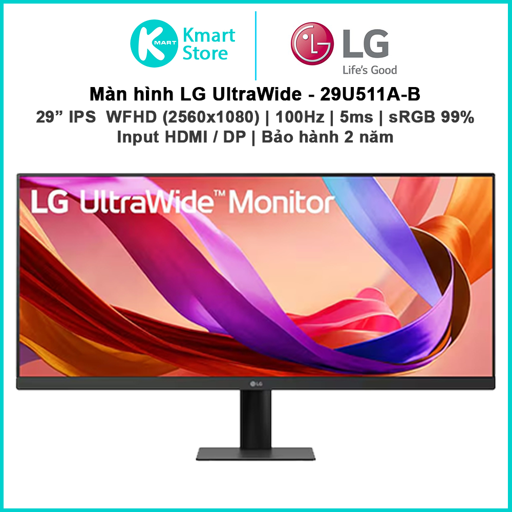 Màn hình LG 29U511A-B | 29" 21:9 | IPS WFHD (2560x1080) / 100Hz / 5ms / sRGB 99% / HDMI + DP