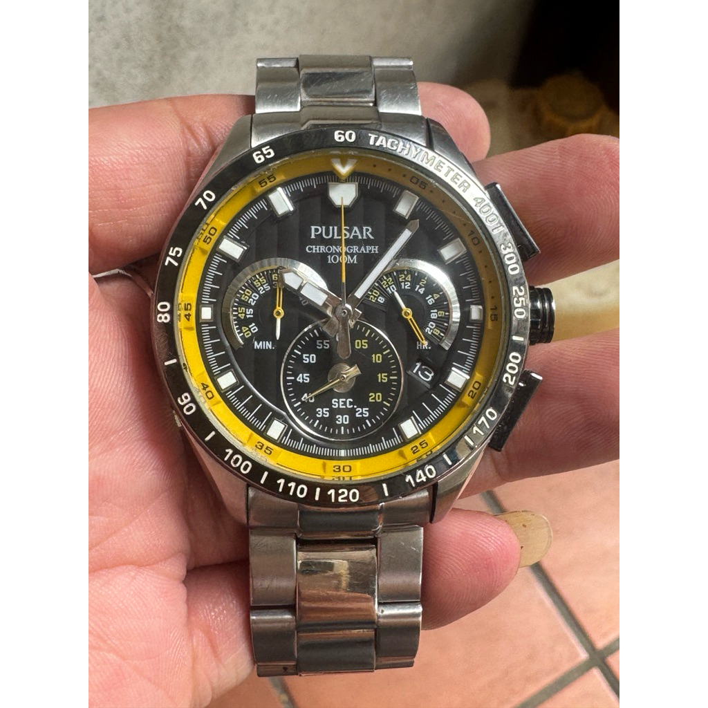 đồng hồ 2hand thương hiệu PLUSAR seiko máy pin chronograph size mặt 43mm dành cho nam