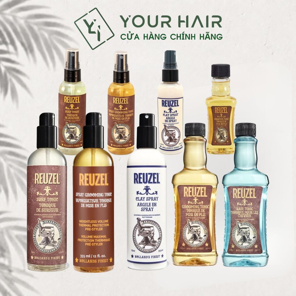 Xịt tăng độ phồng tóc Reuzel Grooming Tonic - Surf Tonic - Clay Spray - Hair Tonic | 100ml & 355ml