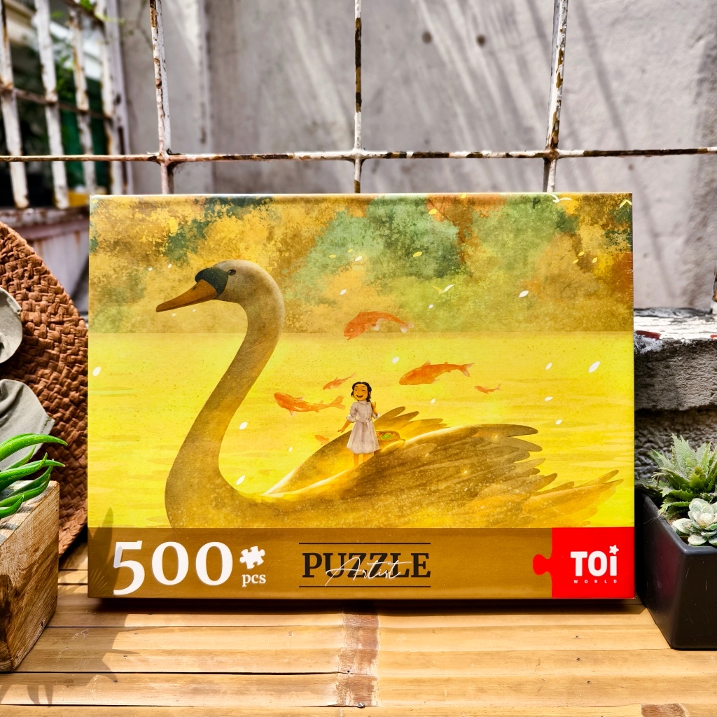 (Có sẵn) [Out-of-print] Tranh ghép hình puzzle 500 mảnh "Little girl and swan", TOI puzzle