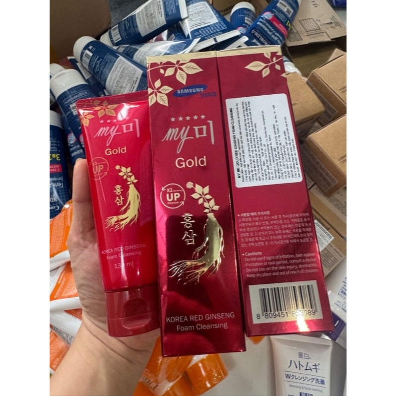 Có tem phụ] Sữa rửa mặt nhân Sâm Đỏ My Gold Hàn Quốc