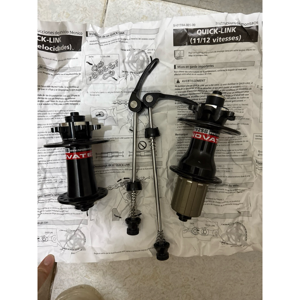 Đùm Hub Xe Đạp MTB NOVATEC D791SB D792SB  32 Nan 4 Vòng Bi Trước / Sau Trục QR / THRU/ BOOST 8-12 Tố