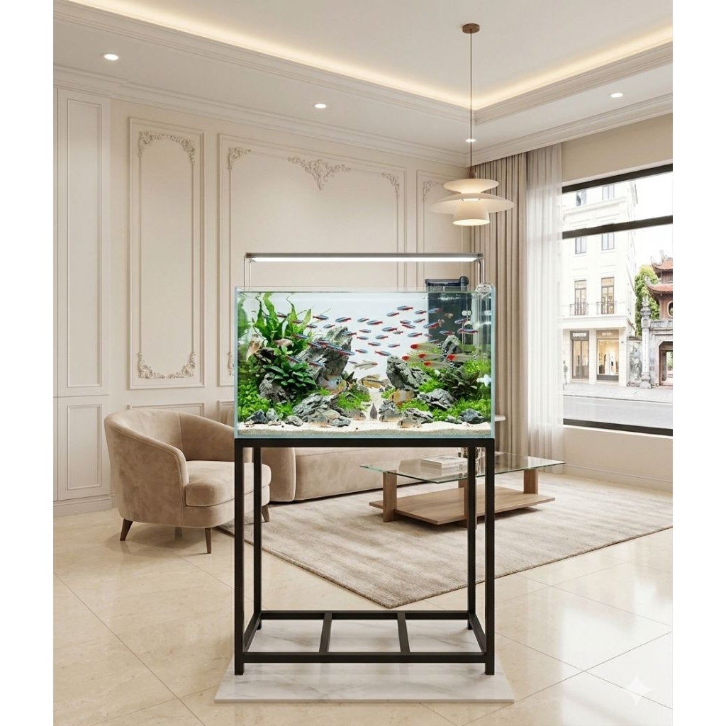 [kimkhipt ( CHÂN BỂ CÁ) Dài 60 rộng 30 cao 70cm hộp vuông 20x20mm Chân để hồ cá, kệ để hồ cá, kệ để 