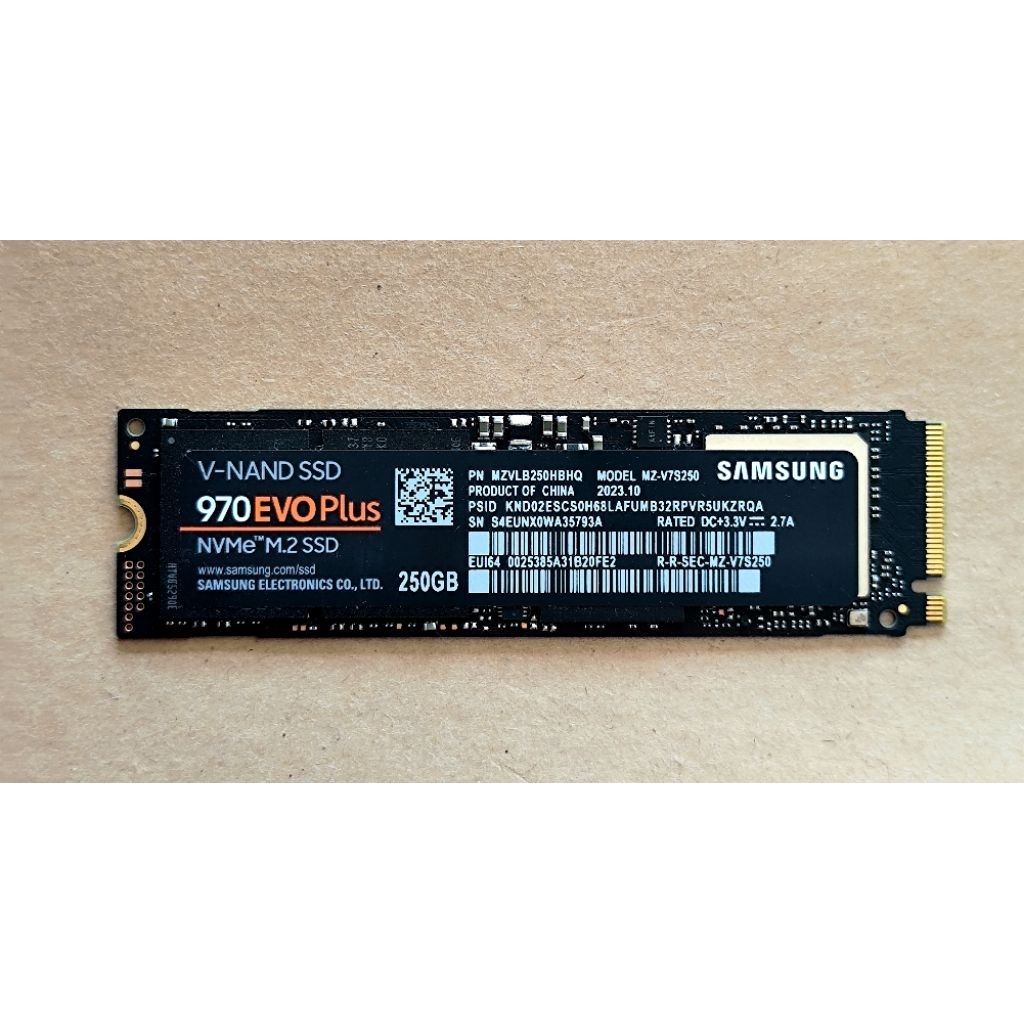 Ổ cứng Nvme Samsung 970 evo Plus 250gb hàng likenew