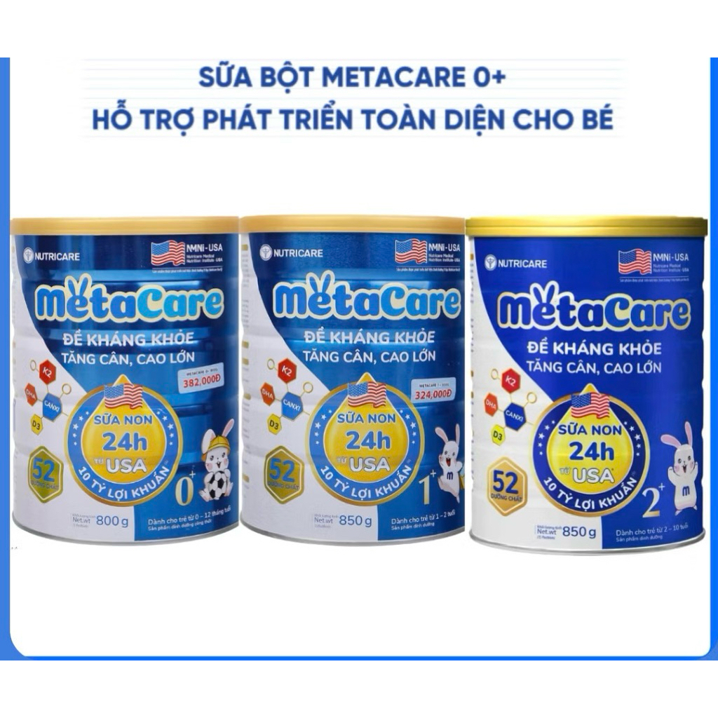 Sữa bột metacare eco xanh đủ số