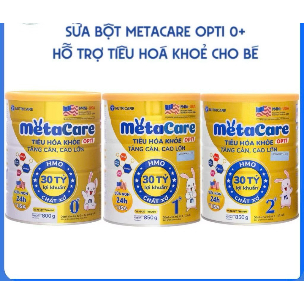 Sữa bột metacare opti vàng đủ số cho bé