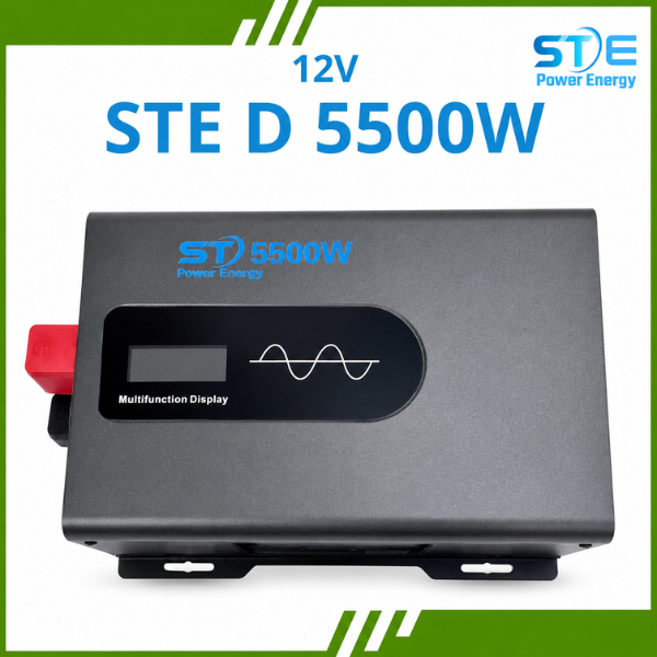 BỘ CHUYỂN ĐỔI NGUỒN ĐIỆN SÓNG SINE CHUẨN STE POWER ENERGY 12V LÊN 220V 5500W STE-D 5500W