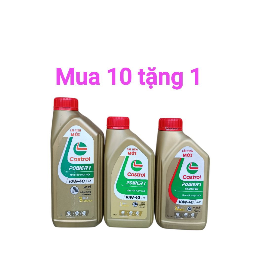 Dầu nhớt Castrol power 1 xe số và xe ga.......