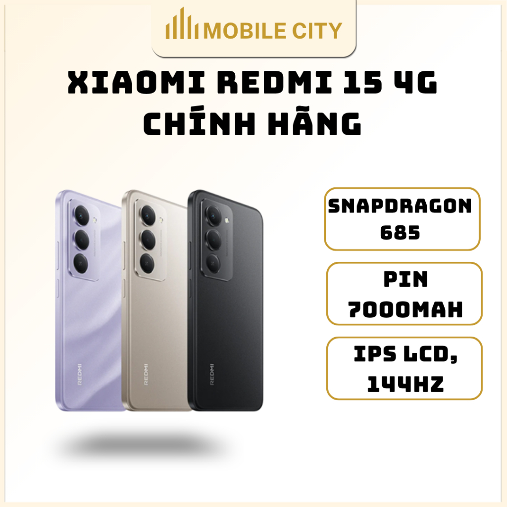 Điện thoại Xiaomi REDMI 15 4G Chính hãng - MobileCity