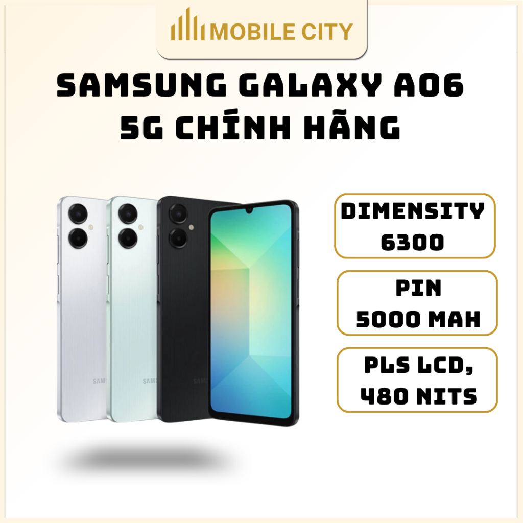 Điện thoại Samsung Galaxy A06 5G Chính hãng - MobileCity