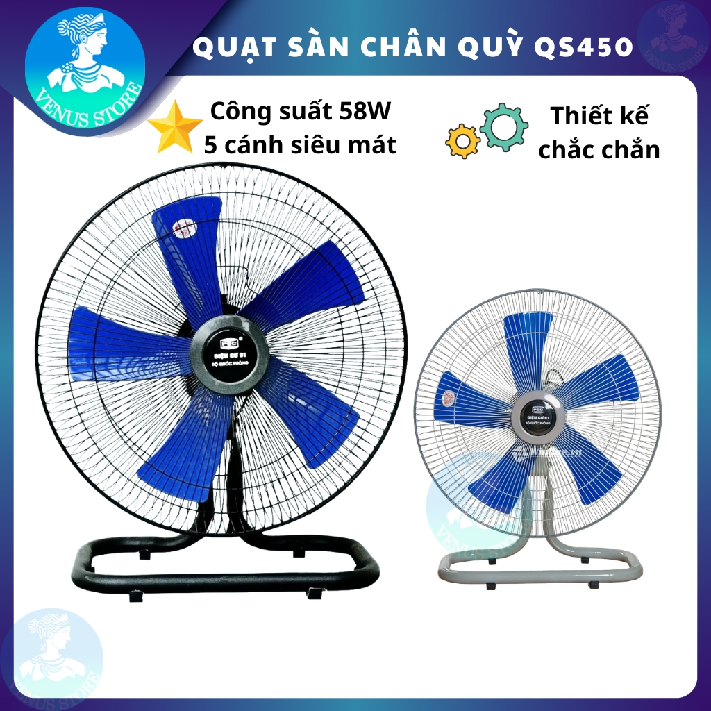 Quạt chân quỳ - Quạt sàn Điện Cơ 91 Bộ Quốc Phòng QS450 công suất 58W