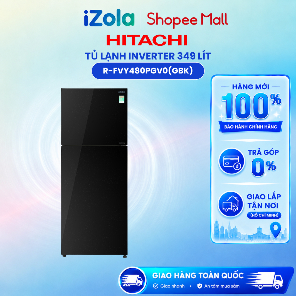 R-FVY480PGV0(GBK) - Tủ lạnh Hitachi Inverter 349 lít R-FVY480PGV0 GBK - Hàng chính hãng