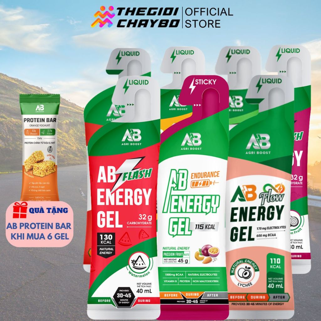 [MUA 6 TẶNG 1 AB Protein] Gel Năng Lượng AB Dạng Lỏng 45g - Thức Uống Người Chơi Thể Thao Chạy Bộ