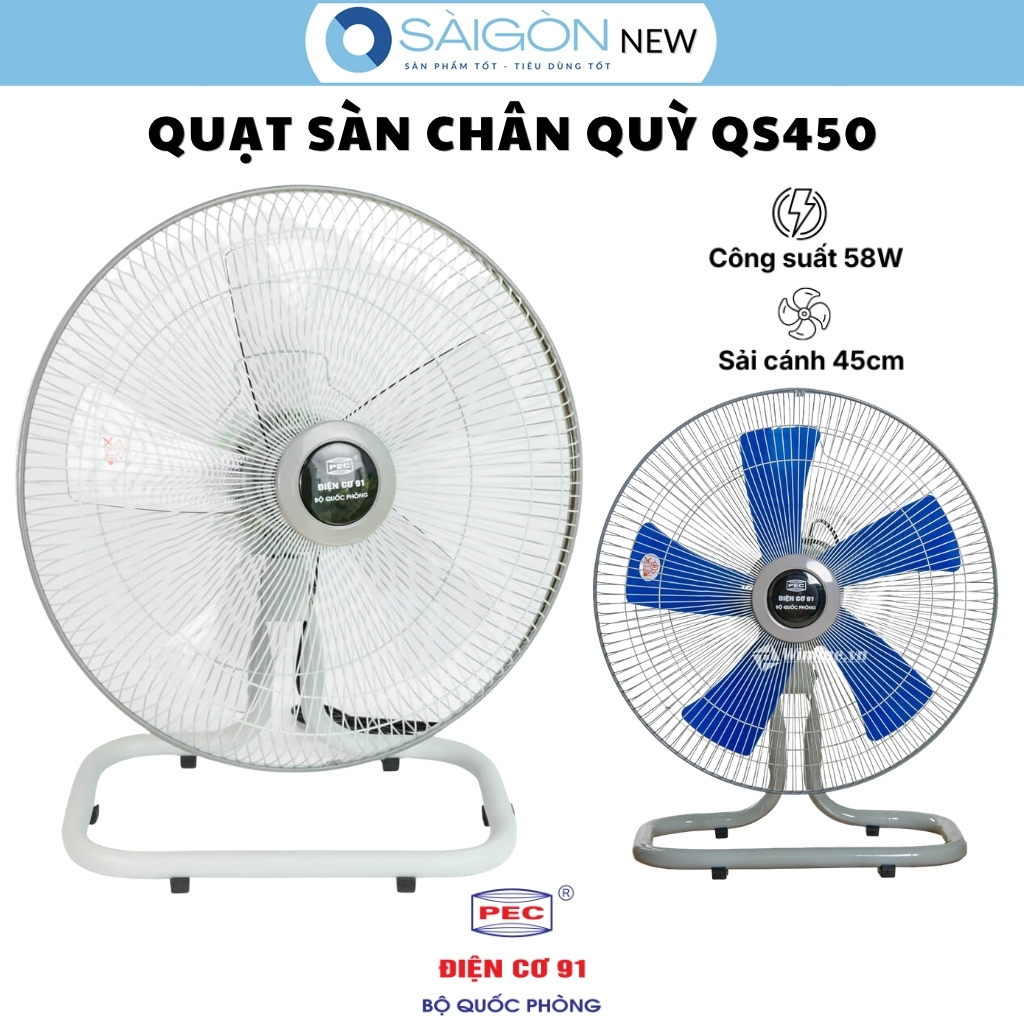 Quạt Sàn Chân Quỳ QS450 Điện Cơ 91 - Hàng Việt Nam Chất Lượng Cao, Tiết Kiệm Điện Năng