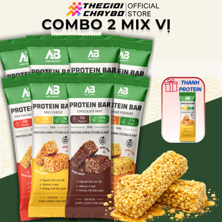 [Combo 2 Tặng 1] AB Protein Bar 12g Protein - Snack Healthy Eat Clean Cho Người Tập Gym
