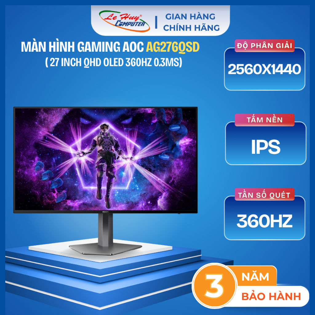 Màn hình AOC AGON Pro AG276QSD 27 inch QHD OLED 360Hz 0.3ms