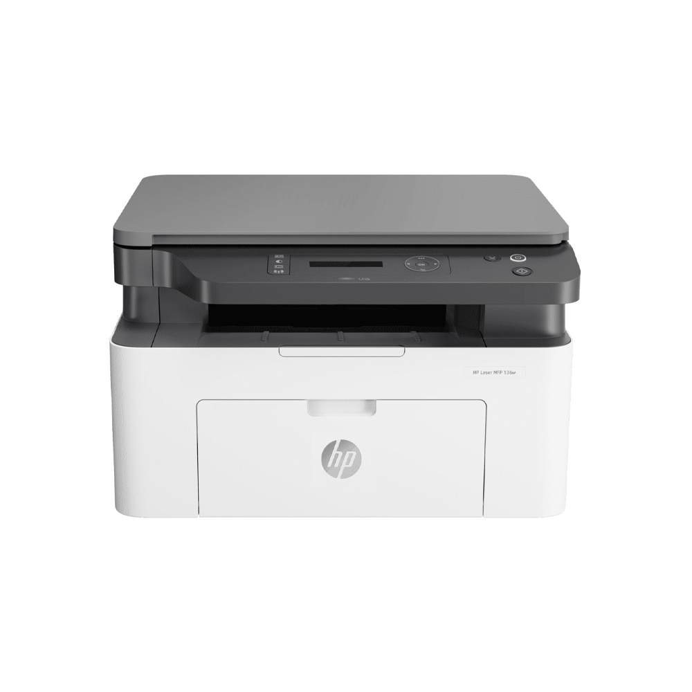 Máy In Laser Đa Năng HP 136W (4ZB86A) In Scan Copy Wifi Đen Trắng A4 A5 Kết Nối USB Không Dây - Máy 