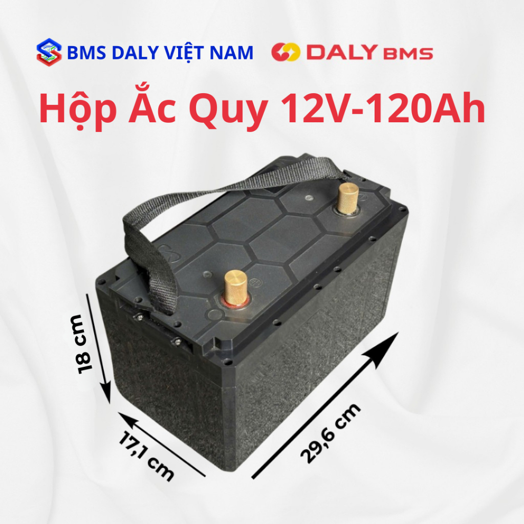 Hộp Ắc Quy 12V-100/120AH (32 cell 32140/33130 - 4 cell EVE-100AH)
