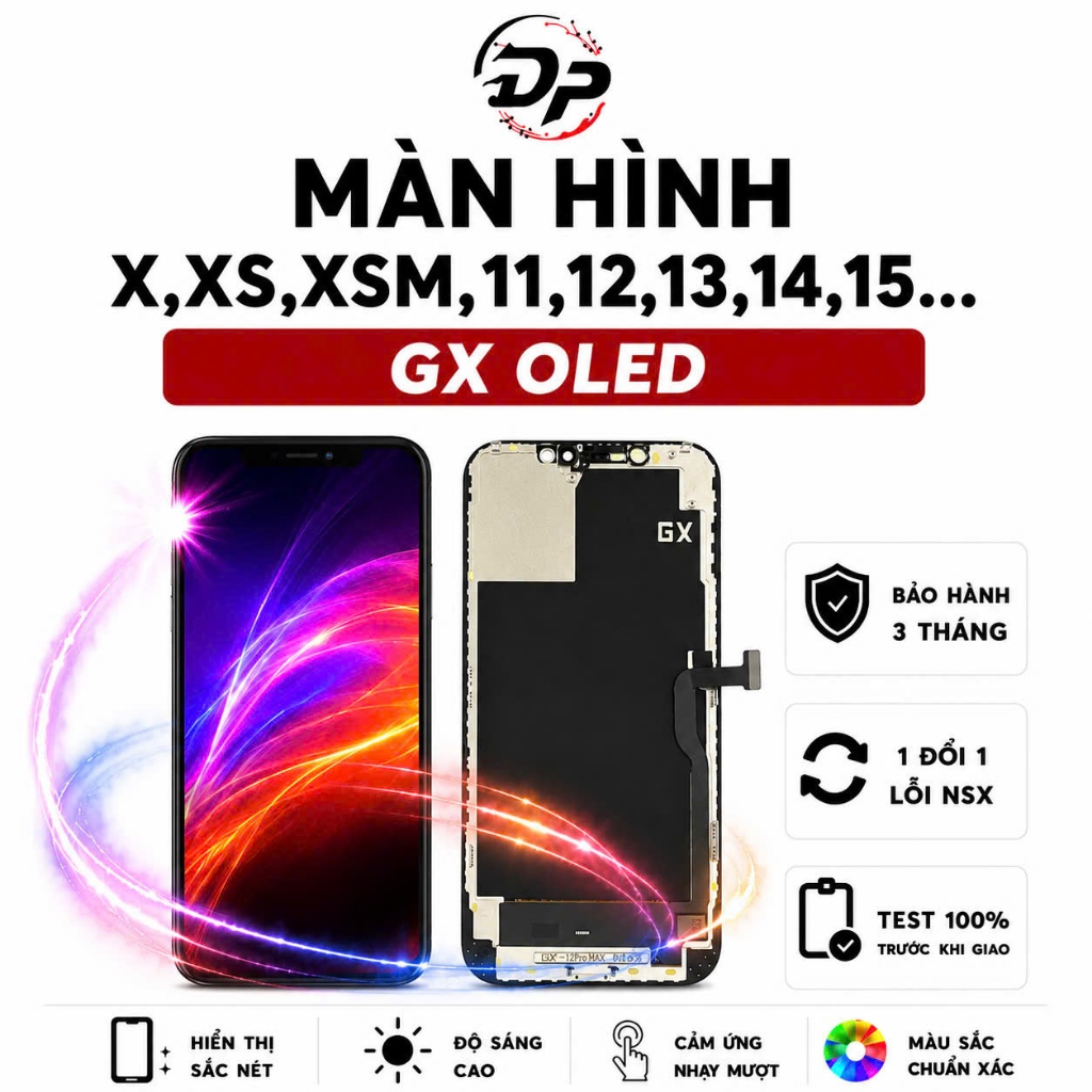 Màn Hình GX OLED X XR XS XS Max 11 11 Pro 11 Pro Max 12 12 Pro 12 Pro Max 13 14 14 Pro 14 Pro Max - 