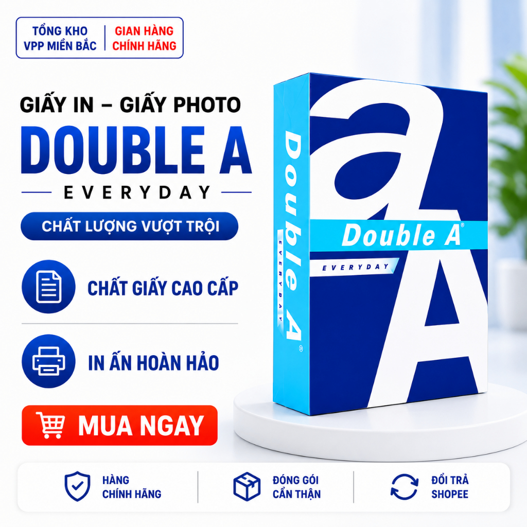 [Rẻ Vô Địch]Giấy in, giấy photo A5 Double A