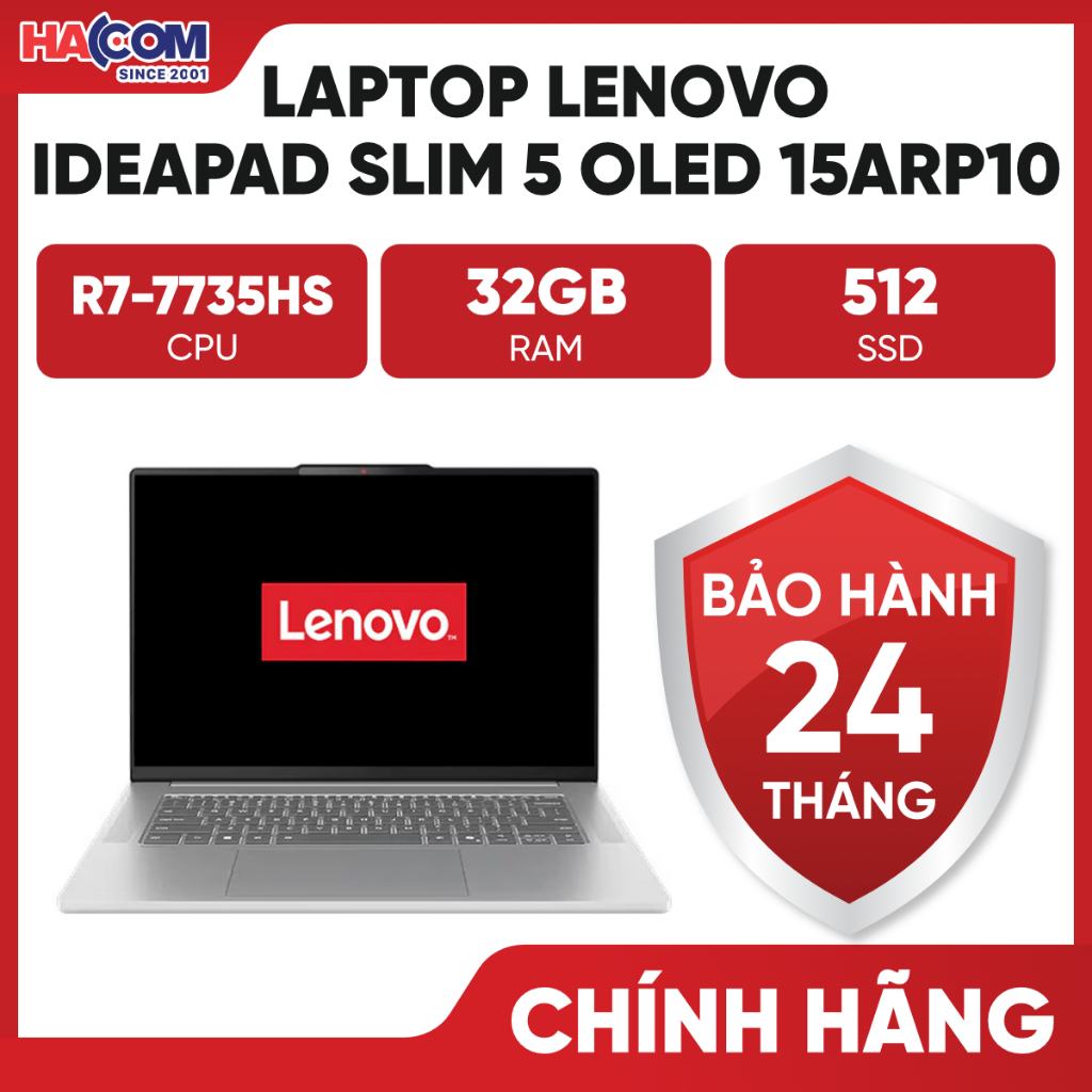 Laptop Lenovo IdeaPad Slim 5 OLED 15ARP10 - 83J3001DVN (Ryzen 7 7735HS/Onboard graphics/16GB/512GB/W