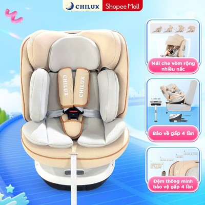 Ghế ngồi ô tô cho bé CHILUX X86 từ sơ sinh đến 12 tuổi - Đạt chuẩn I-Size, Thanh chống lật an toàn