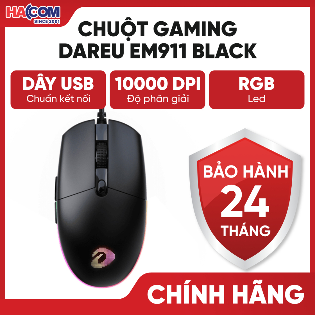 Chuột Gaming Có Dây Dareu DAREU EM911 - Bảo Hành 24 Tháng HACOM PC